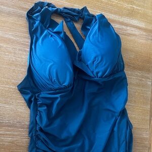 Ellen Tracy Vibrant Blue Swimwear top